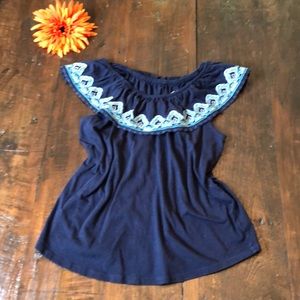Girls /Kids Blue Bohemian Shirt.